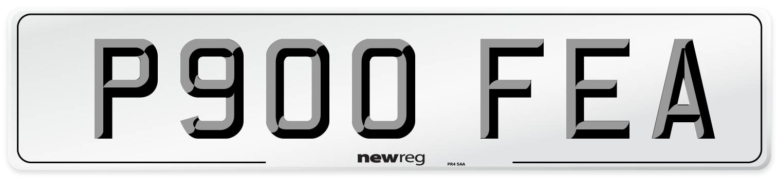 P900 FEA Number Plate from New Reg